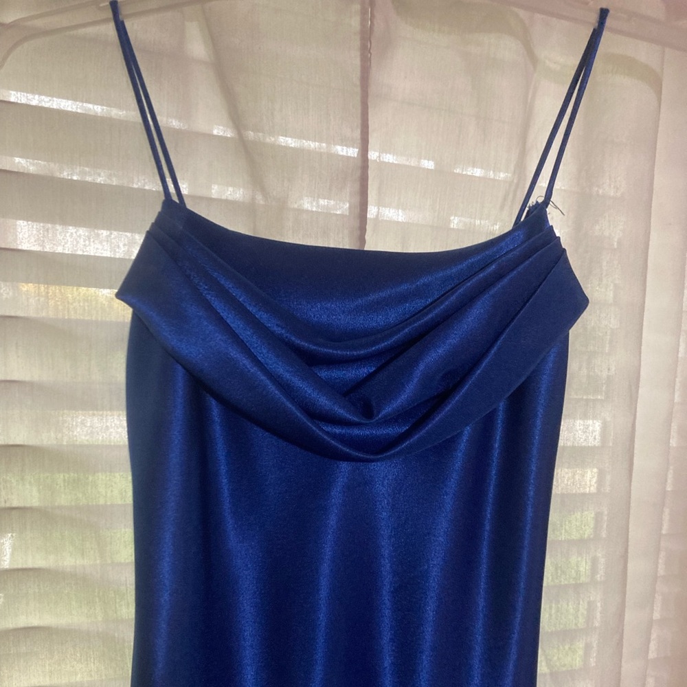 Satin evening gown
